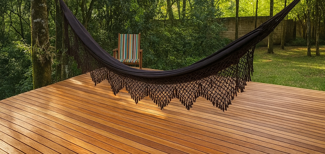 Desck de madeira garapeira