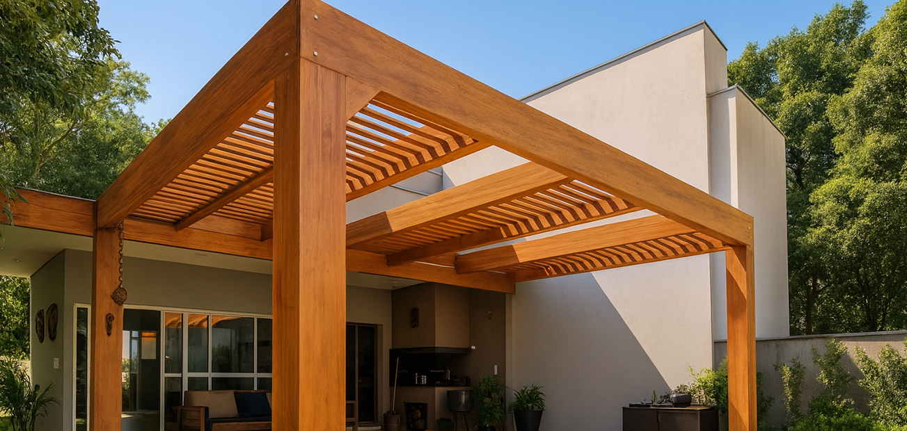 Pergolado de madeira